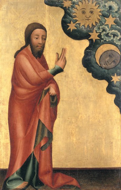 Die Erschaffung von Sonne, Mond und Sternen (Detail) von Master Bertram of Minden